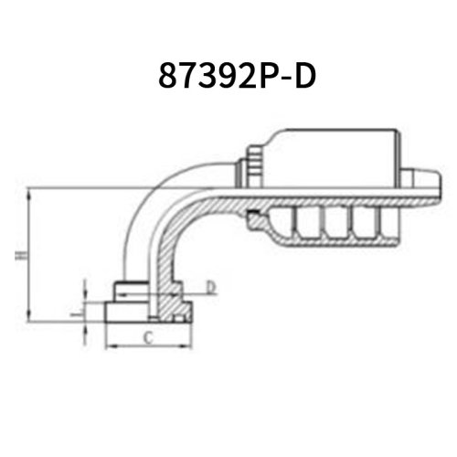 90°SAE Flange 3000psi