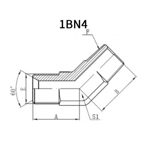 45°BSP Male*NPT Male