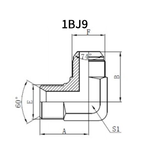 90° BSP Male*JIC Male