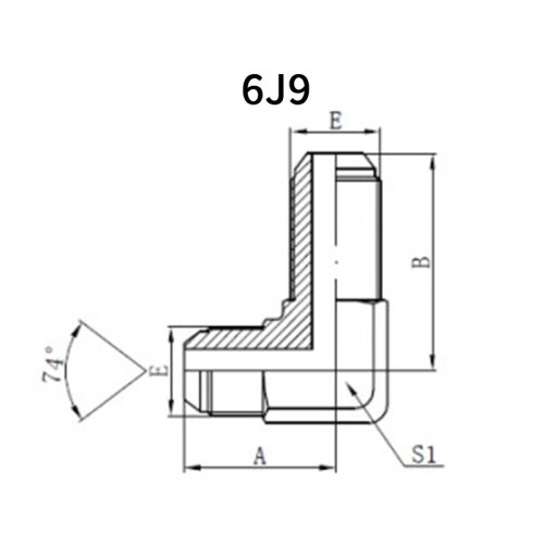 90° JIC Male Bulkhead