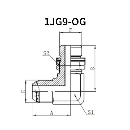 90°JIC Male*BSP Male O-Ring Adjustable