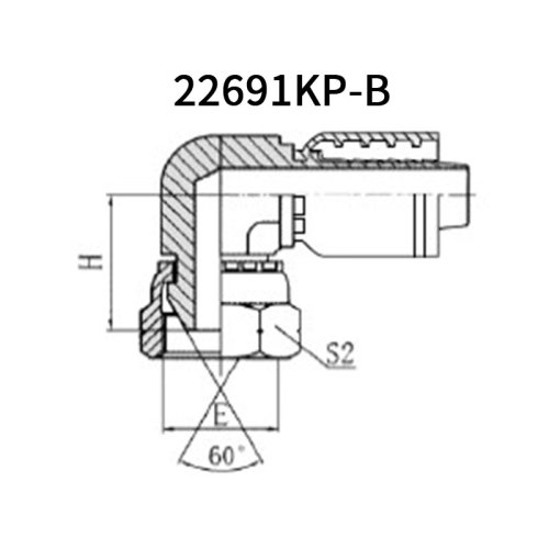 90° BSP Compact Female 60° cone