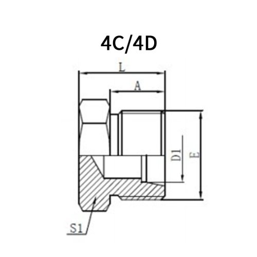 Metric Male 24°Plug L/H.T