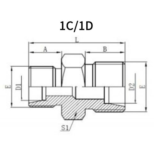 Metric Male 24° L.T./H.T.