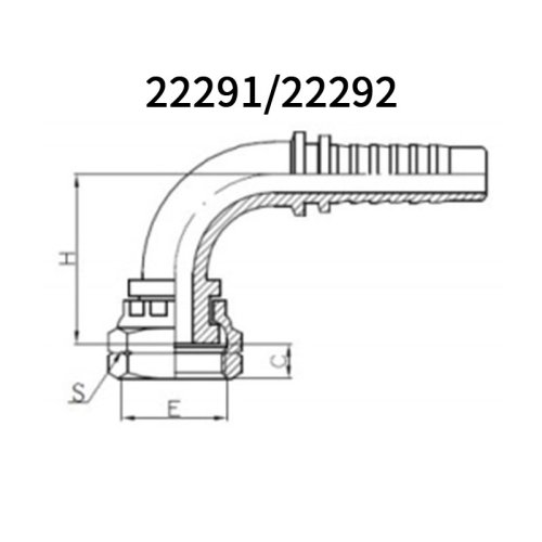 High quality 90° BSP Female Flat Seal