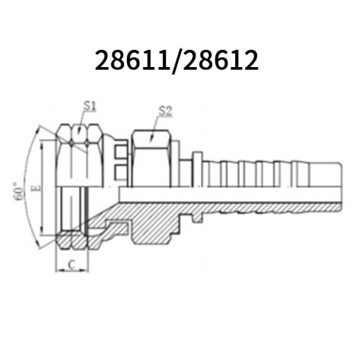 JIS Metric Female 60° cone