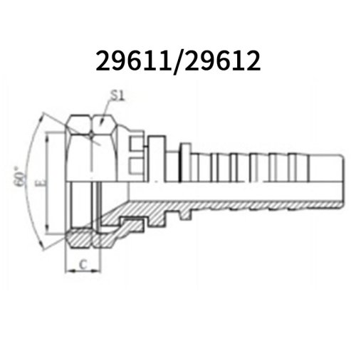 JIS GAS Female 60° cone