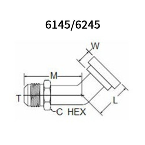 MJ-C61 Flange 45°OR MJ-C62 Flange 45°