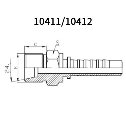 Metric Male 24° cone L.T.