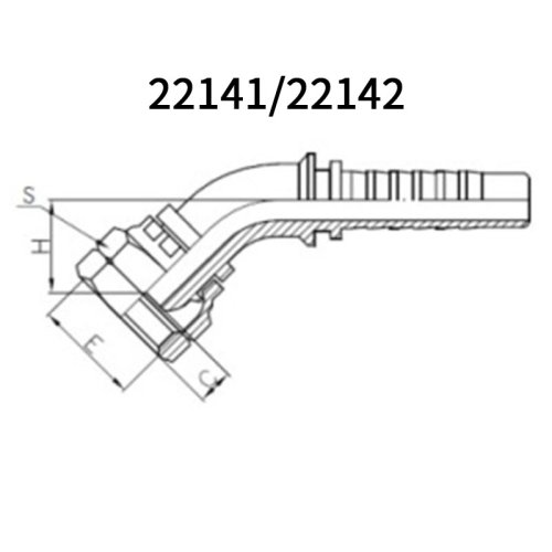 High quality 45° BSP Female multiseal