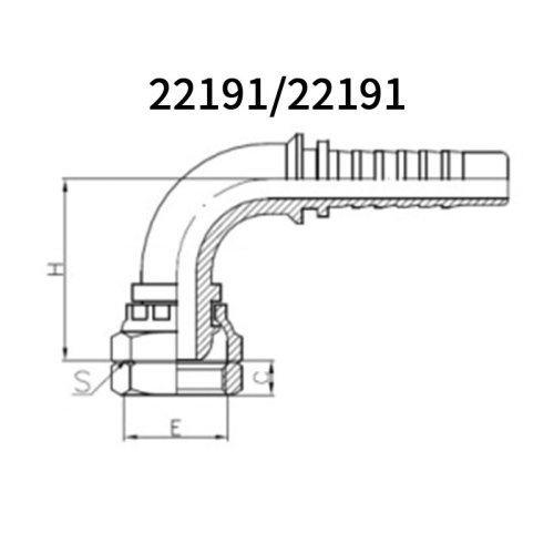 90°BSP Female multiseal