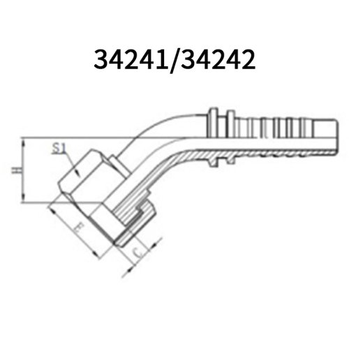 45° ORFS Female Flat Seal