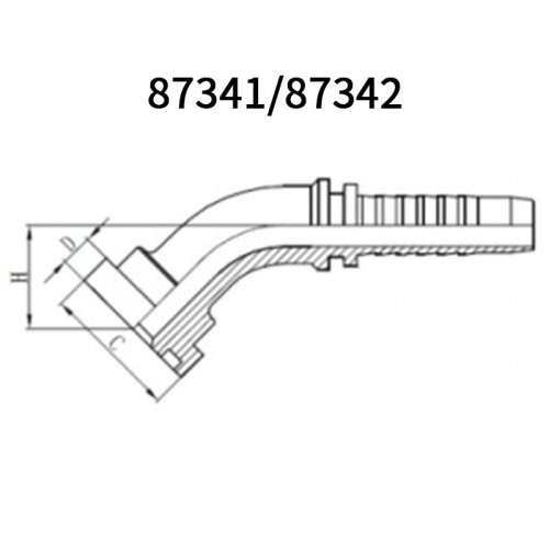 45° SAE Flange 3000psi 