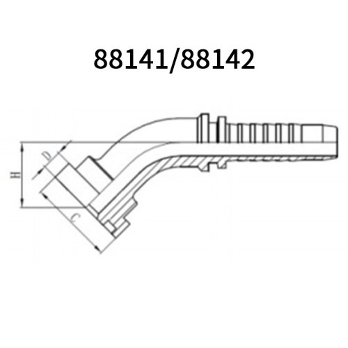 High quality 45° JIS Flange For spiral hose