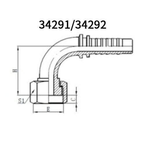 High quality 90° ORFS Female Flat Seal