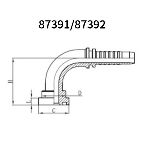 90° SAE Flange 3000psi