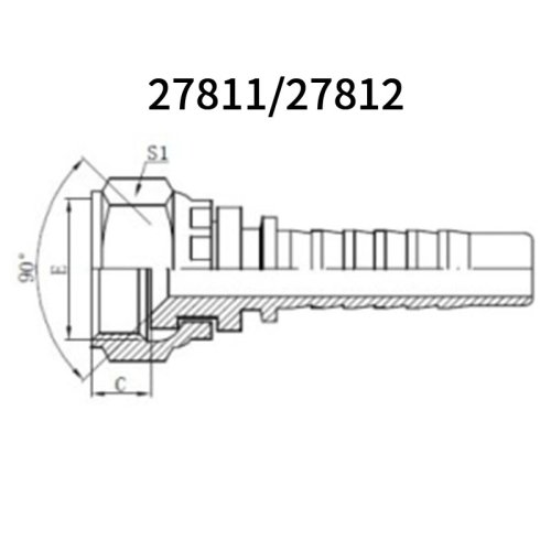 SAE Female 90° cone