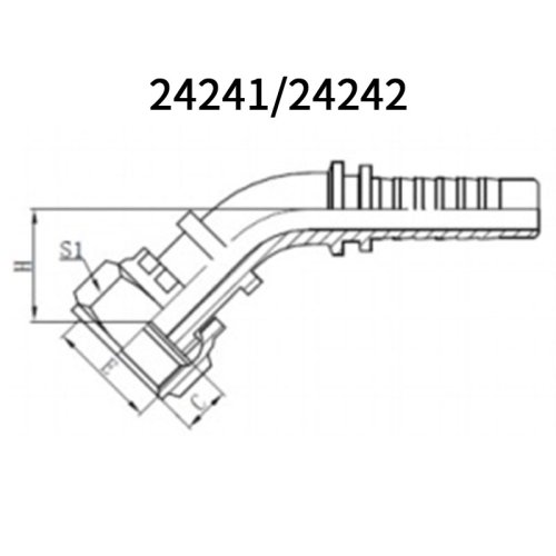 High quality 45°ORFS Female Flat Seal