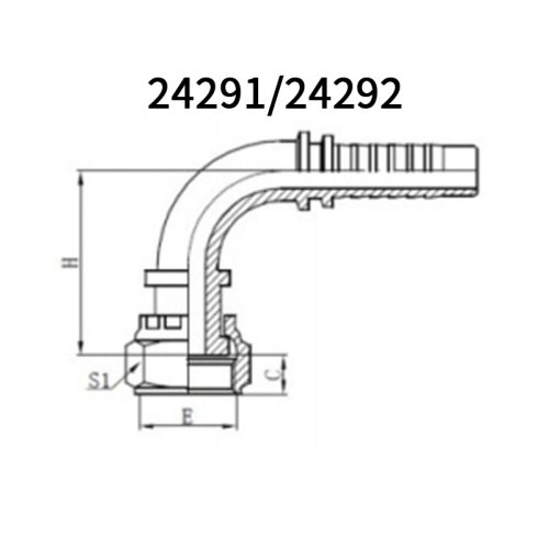 90° ORFS Female Flat Seal