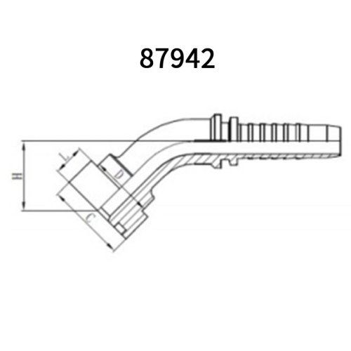 45° SAE Flange 9000psi 