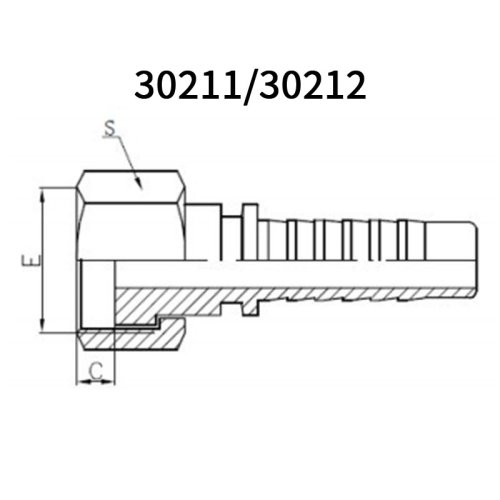 GB Metric Female Flat Seal