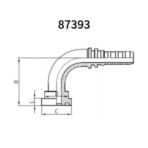 90° SAE Flange 3000psi Interlock