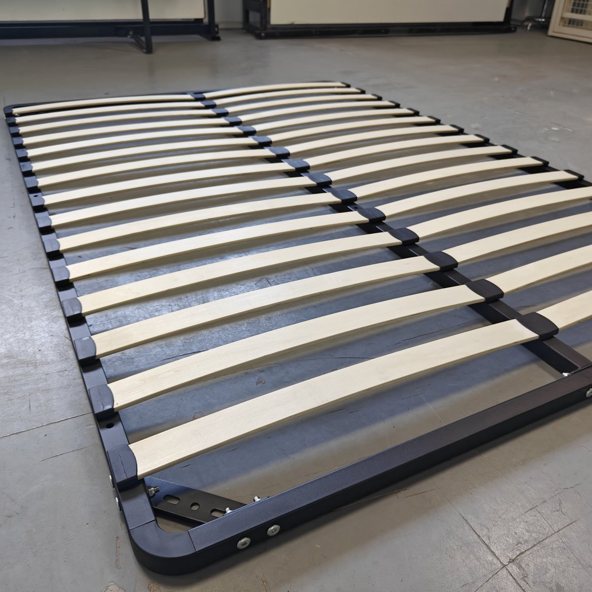 wood slat bed frame
