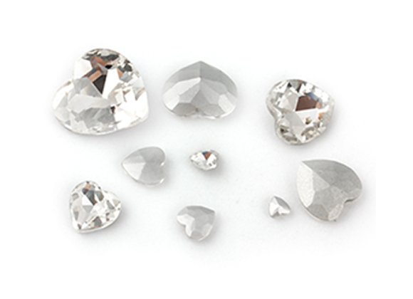 Cut gemstone water diamond heart-shaped crystal glass