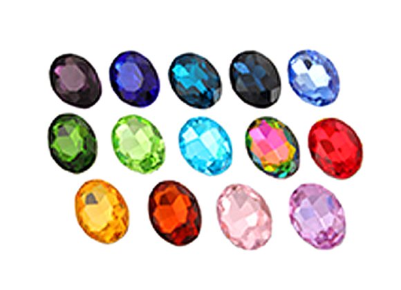 Oval crystal jewelry accessories