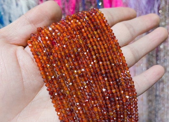 High density zircon beads cut 2/3/4mm faceted beads diy necklace wholesale