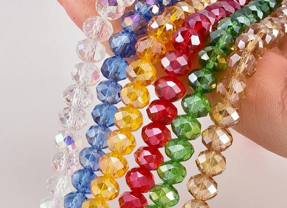 crystal Factory cheap price 1/2/3/4/6/8/10/12mm Faceted Crystal Tyre Beads Rondelle Glass Beads For Jewelry Making