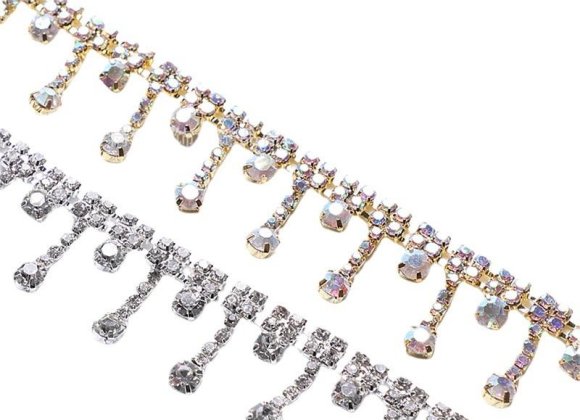 Crystal Bling Delicate Trimming Fringe Rhinestone Chain
