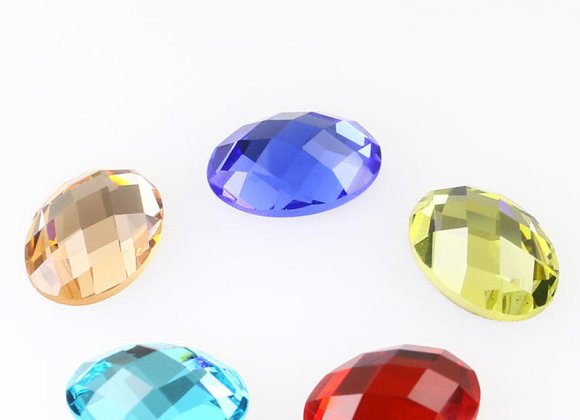 Oval Glass Flatback Rhinestones