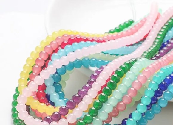8mm 10mm Glass Jade Beads 100 Colors Round Crystal Glass Beads For Jewelry Making