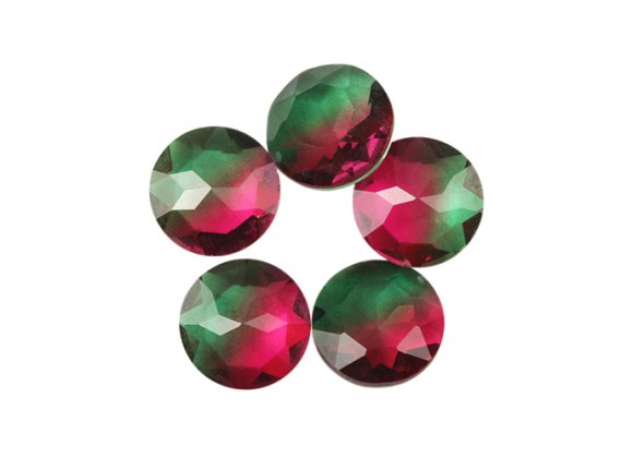 Two tone round tourmaline