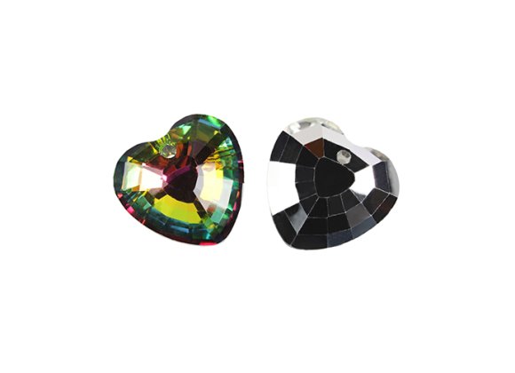 Single hole flat peach heart