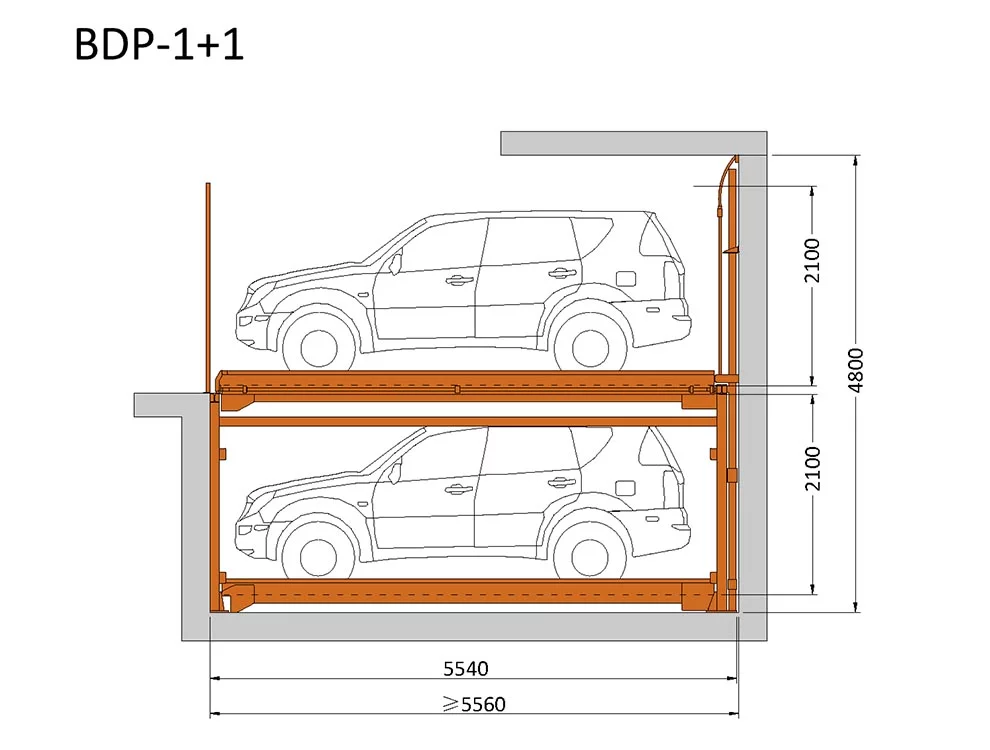 BDP-1+1 Standardzeichnung