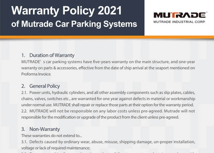 Warranty Policy 2021