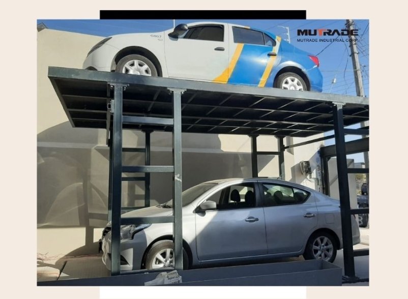INVISIBLE PARKING SPACE FOR PRIVATE GARAGE WITH MUTRADE SCISSOR LIFTING PLATFORMS C2 3
