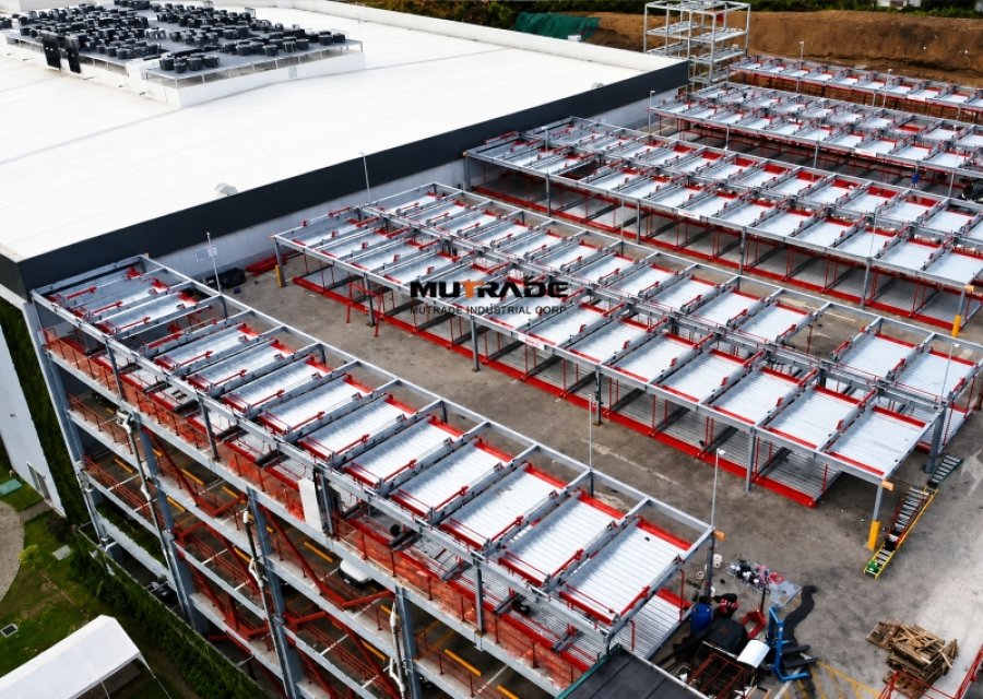 Rooftop Puzzle Parking Project in Costa Rica: 216 Parking Spaces for an Amazon Call Center Facility